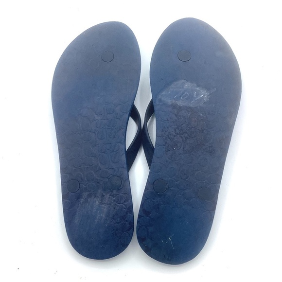 Coach Authentic Flip Flop Sandals Teal 9-10 - Picture 7 of 10
